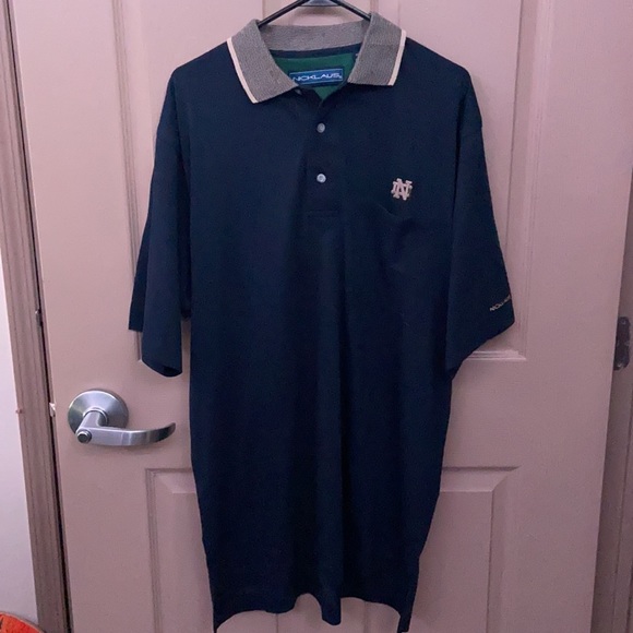 Large Nicklaus and Notre Dame Collaboration Polo Style Golf Shirt - Picture 2 of 4